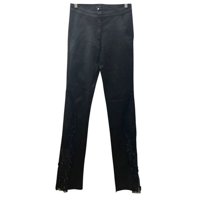 Pre-owned Jitrois Leather Skinny Pants In Black