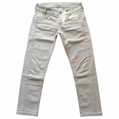 Pre-owned Pinko Straight Jeans In Grey