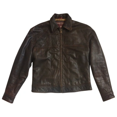 Pre-owned Andrew Marc Brown Leather Leather Jacket