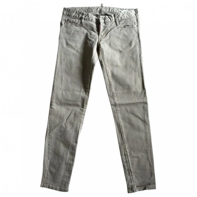 Pre-owned Dsquared2 Slim Jeans In Khaki