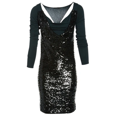 Pre-owned Donna Karan Cashmere Mini Dress In Black