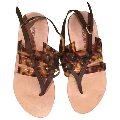 Pre-owned Tatoosh Brown Leather Sandals