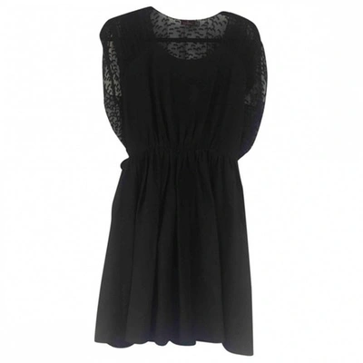 Pre-owned Mulberry Linen Mid-length Dress In Black