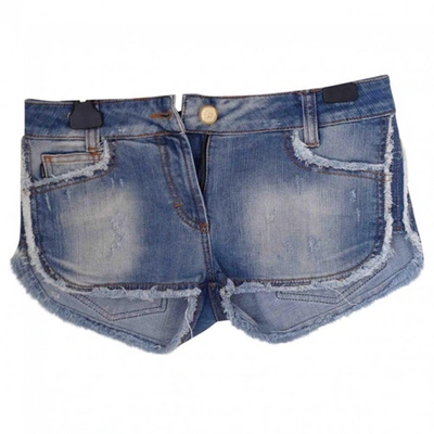 Pre-owned Just Cavalli Blue Cotton Shorts