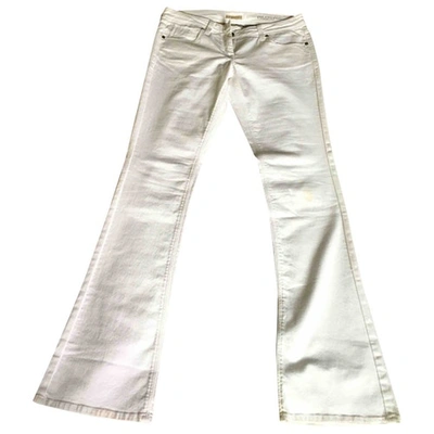 Pre-owned Burberry White Cotton - Elasthane Jeans