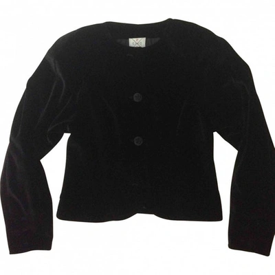 Pre-owned Fendi Velvet Jacket In Black