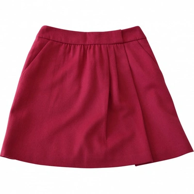 Pre-owned Paule Ka Wool Mini Skirt In Pink