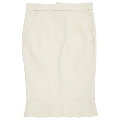 Pre-owned Isabel Marant Mid-length Skirt In Ecru