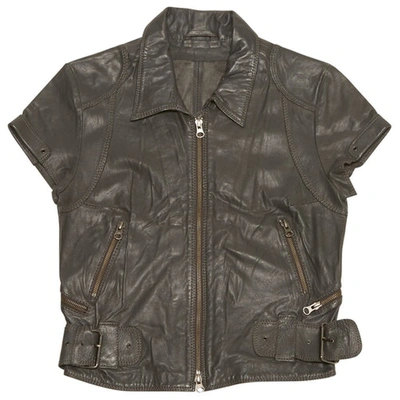 Pre-owned Sylvie Schimmel Leather Jacket In Anthracite