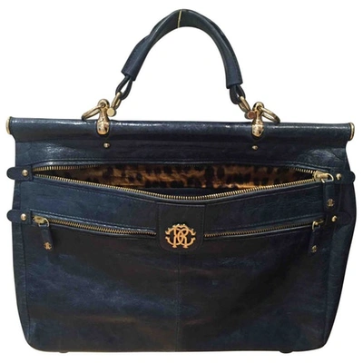 Pre-owned Roberto Cavalli Leather Hand Bag In Blue