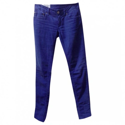 Pre-owned Dondup Slim Pants In Blue
