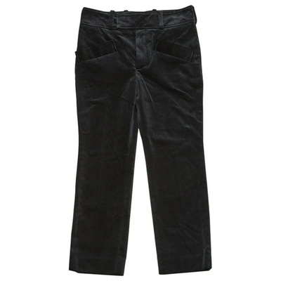 Pre-owned Chloé Velvet Large Pants In Black