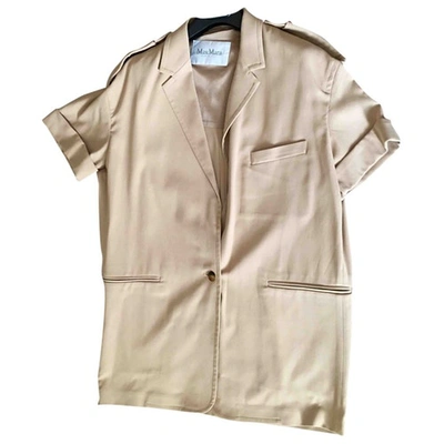 Pre-owned Max Mara Suit Jacket In Camel