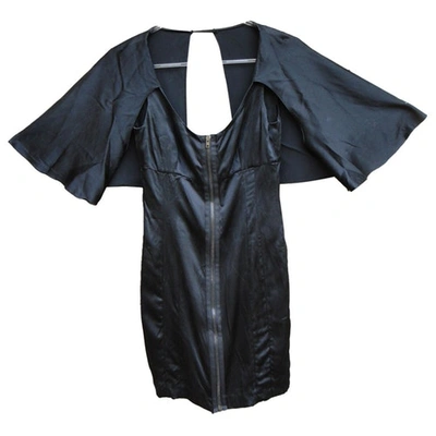 Pre-owned Alexander Wang Silk Mini-dress In Black