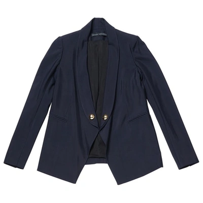 Pre-owned Anthony Vaccarello Navy Viscose Jacket