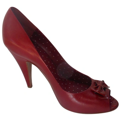 Pre-owned Moschino Cheap And Chic Leather Heels In Red