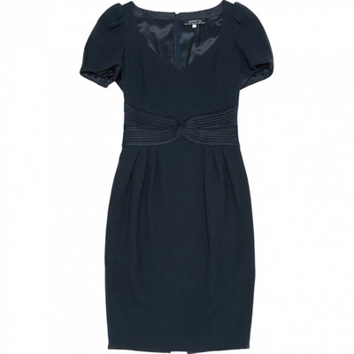 Pre-owned Andrew Gn Wool Mini Dress In Black