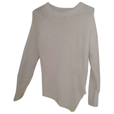 Pre-owned Iris & Ink White Cotton Knitwear