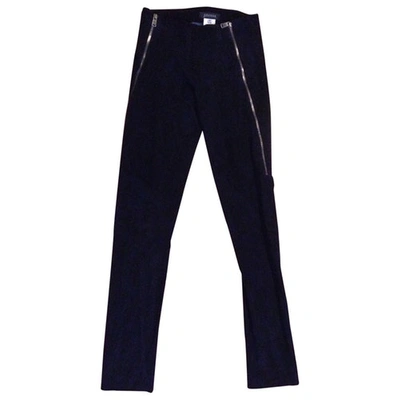 Pre-owned Jitrois Navy Suede Trousers