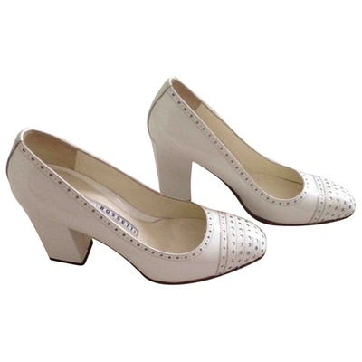 Pre-owned Fratelli Rossetti Leather Heels In White