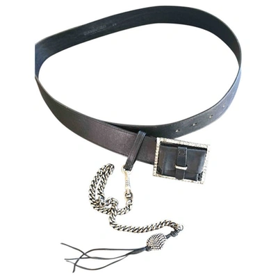 Pre-owned Ermanno Scervino Leather Belt In Black