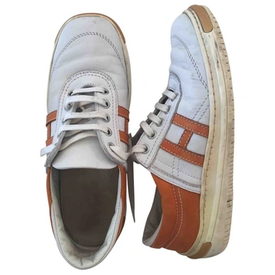 Pre-owned Hogan Leather Trainers In White