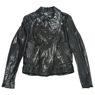 Pre-owned Theyskens' Theory Leather Jacket In Black