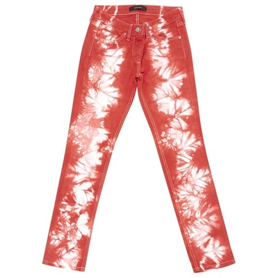 Pre-owned Isabel Marant Slim Jeans In Red