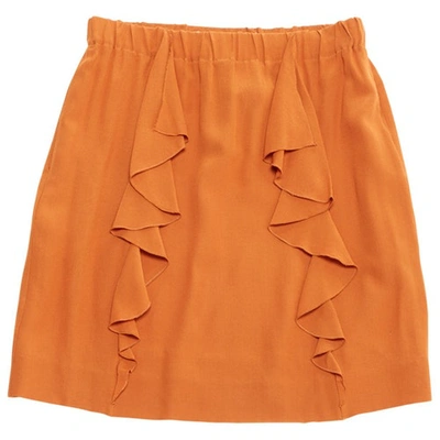 Pre-owned Marni Silk Mini Skirt In Red