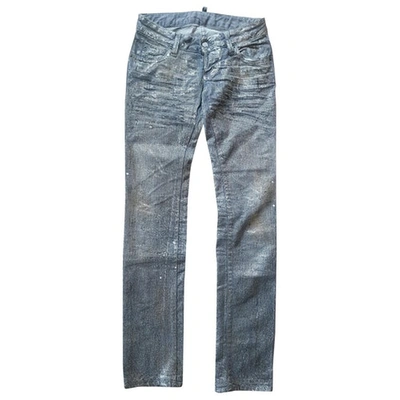 Pre-owned Dsquared2 Slim Jeans In Metallic