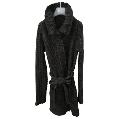 Pre-owned Alessandro Dell'acqua Wool Poncho In Anthracite