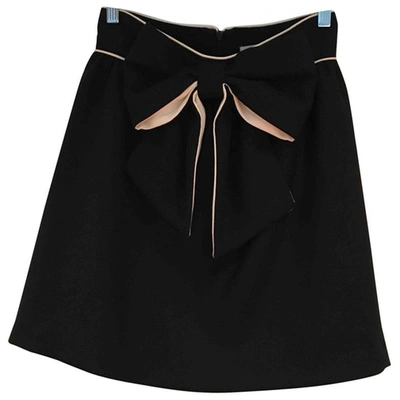 Pre-owned Red Valentino Black Wool Skirt