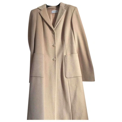 Pre-owned Valentino Cashmere Coat In Beige
