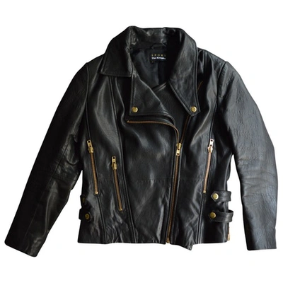 Pre-owned The Kooples Sport Leather Jacket In Black