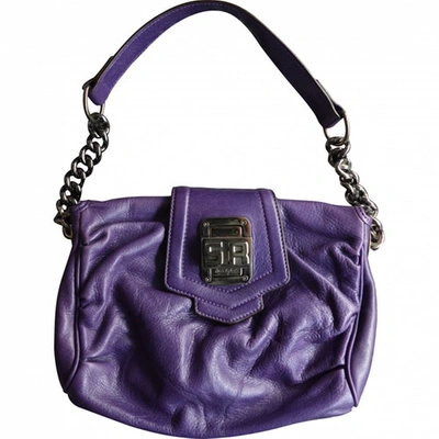 Pre-owned Sonia Rykiel Leather Hand Bag In Purple