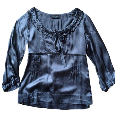 Pre-owned Stella Forest Silk Blouse In Blue