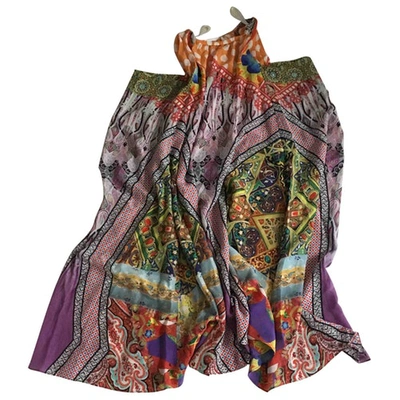 Pre-owned Camilla Long Silk Skirt In Multicolour