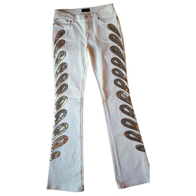 Pre-owned John Richmond Straight Jeans In White
