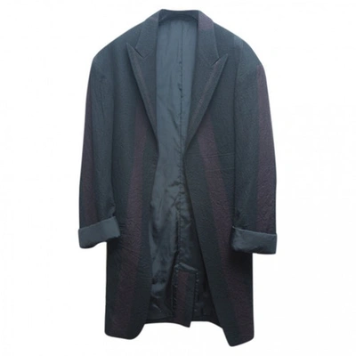 Pre-owned Yohji Yamamoto Wool Coat In Black