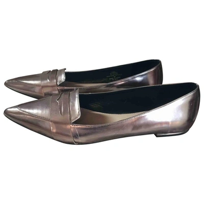 Pre-owned Kurt Geiger Leather Ballet Flats In Silver