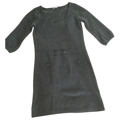 Pre-owned Cacharel Wool Mini Dress In Grey