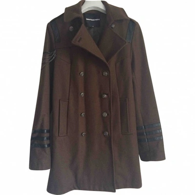 Pre-owned American Retro Wool Coat In Brown