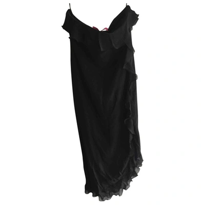 Pre-owned Emanuel Ungaro Silk Dress In Black