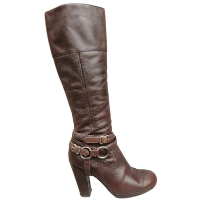 Pre-owned Ash Leather Boots In Brown