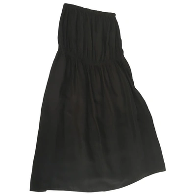 Pre-owned Carven Silk Dress In Black