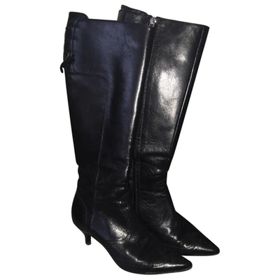 Pre-owned Bally Leather Boots In Black