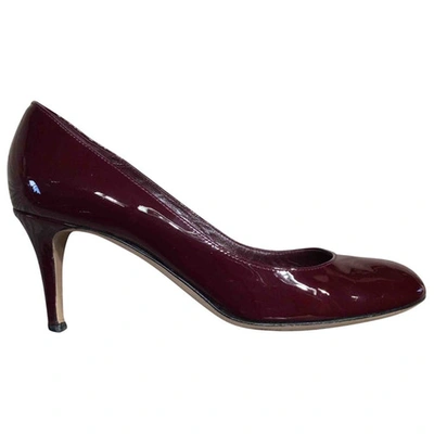 Pre-owned Gianvito Rossi Patent Leather Heels In Burgundy