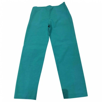 Pre-owned Missoni Straight Pants In Turquoise