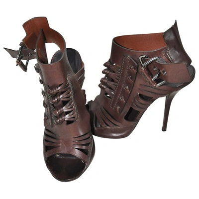 Pre-owned Givenchy Leather Sandals In Brown