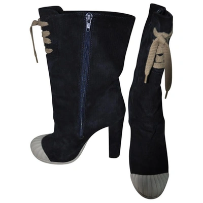 Pre-owned Fendi Boots In Blue